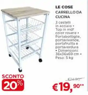 Coop Le Cose Carrello da Cucina offerta