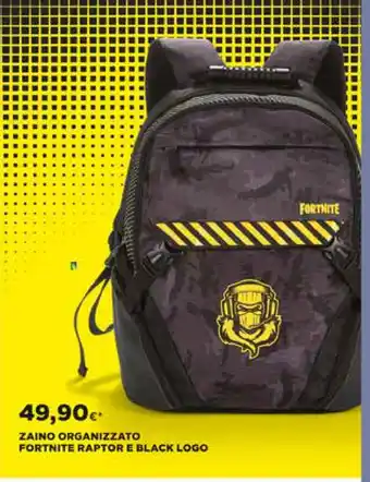 Coop Fornite Raptor e Black Logo Zaino Organizzato offerta