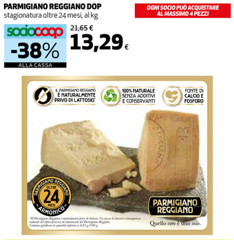 Coop Parmigiano Reggiano Dop 24 mesi offerta