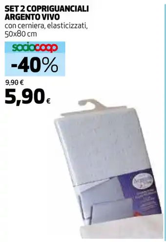 Coop Argento Vivo Set 2 Copriguanciali 50x80cm offerta