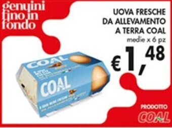 Coal UOVA FRESCHE DA ALLEVAMENTO A TERRA COAL medie x 6 pz offerta