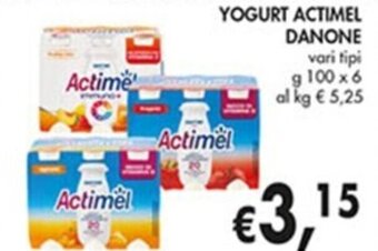 Coal YOGURT ACTIMEL DANONE g 100 x 6 offerta
