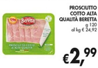 Coal PROSCIUTTO COTTO ALTA QUALITÀ BERETTA g 120 offerta