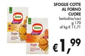 Coal SFOGLIE COTTE AL FORNO CUORE lenticchie/ceci g 170 offerta