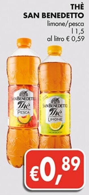 Coal THÈ SAN BENEDETTO limone/pesca l 1,5 offerta
