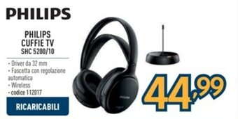Sinergy PHILIPS CUFFIE TV SHC 5200/10 offerta