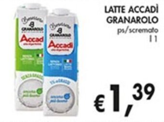 LATTE ACCADI GRANAROLO ps/scremato l 1
