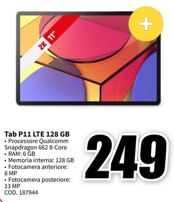 Lenovo Tab P11 LTE 128 GB