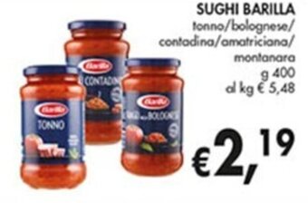 Coal SUGHI BARILLA tonno/bolognese/ contadina/amatriciana/ montanara g 400 offerta