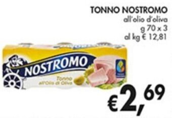 Coal TONNO NOSTROMO all'olio d'oliva g 70 x 3 offerta