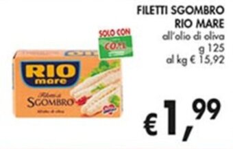 Coal FILETTI SGOMBRO RIO MARE all'olio di oliva g 125 offerta