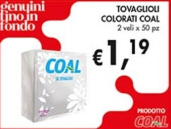 TOVAGLIOLI COLORATI COAL 2 veli x 50 pz