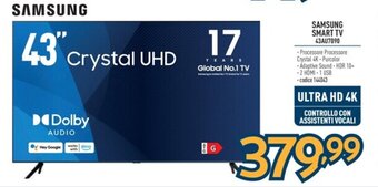 Sinergy SAMSUNG SMART TV 43AU7090 offerta