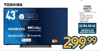 Sinergy TOSHIBA SMART TV 43UA3DA offerta