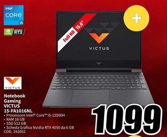 MediaWorld Notebook Gaming VICTUS 15-FA1016NL offerta