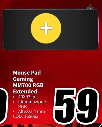 MediaWorld Corsair Mouse Pad Gaming MM700 RGB Extended offerta