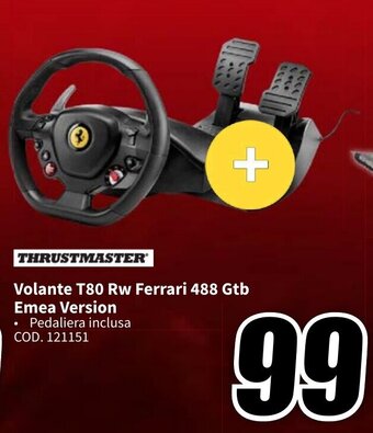 MediaWorld THRUSTMASTER® Volante T80 Rw Ferrari 488 Gtb offerta