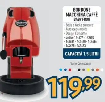 Sinergy BORBONE MACCHINA CAFFÈ BABY FROG offerta