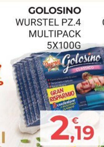 GOLOSINO WURSTEL PZ.4 MULTIPACK 5X100G