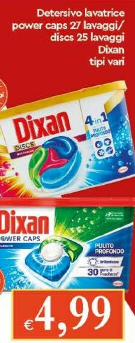 Galassia Dixan Detersivo Lavatrice offerta