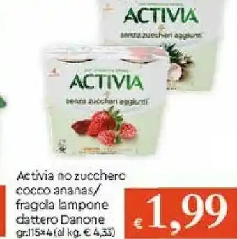 Galassia Danone Activia No Zucchero Cocco Ananas offerta
