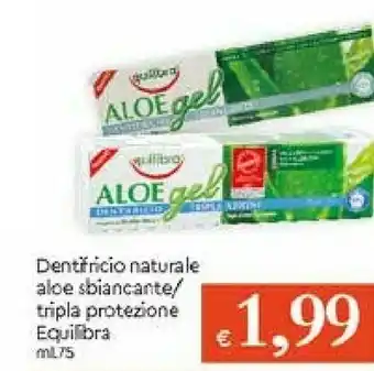 Galassia Equilibra Dentifricio Naturale Aloe Abiancante / Tripla Protezione offerta