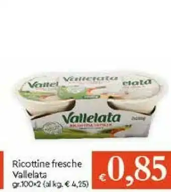 Galassia Vallelata Ricottine Fresche 200g offerta
