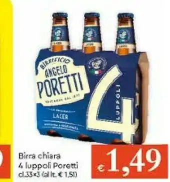 Galassia Angelo poretti Birra Chiara 4 Luppoli offerta