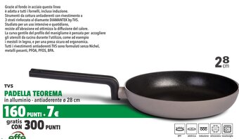 Supermercati EffePiù TVS PADELLA TEOREMA in alluminio - antiaderente ø 28 cm offerta