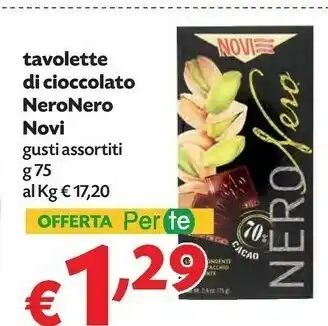 Pam Novi Nero Nero 70% Cacao 75 G(ml) offerta