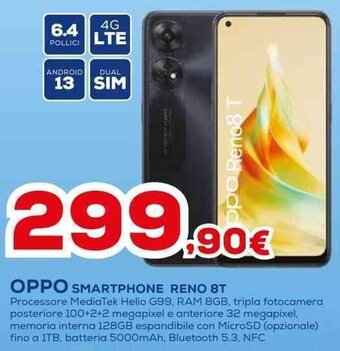Euronics OPPO SMARTPHONE RENO 8T offerta