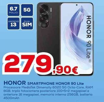 Euronics HONOR SMARTPHONE HONOR 90 Lite offerta