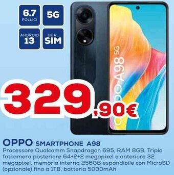 Euronics OPPO SMARTPHONE A98 offerta