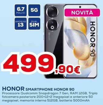 Euronics HONOR SMARTPHONE HONOR 90 offerta