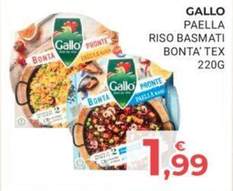 GALLO PAELLA RISO BASMATI BONTA' TEX 220G
