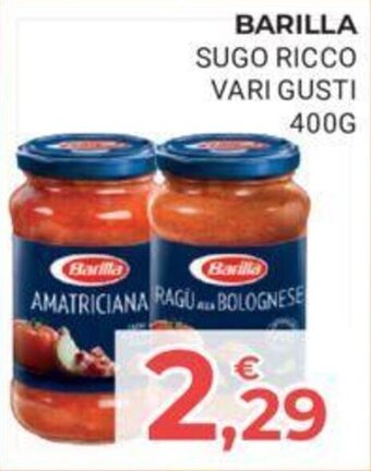 Eté BARILLA SUGO RICCO VARI GUSTI 400G offerta