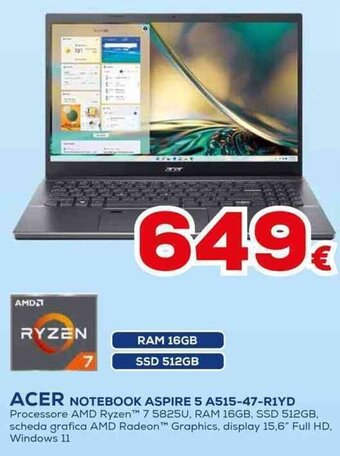 ACER NOTEBOOK ASPIRE 5 A515-47-R1YD