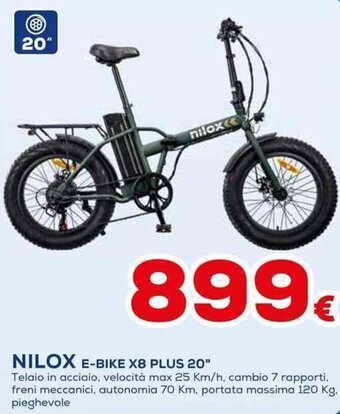 Euronics NILOX E-BIKE X8 PLUS 20" offerta