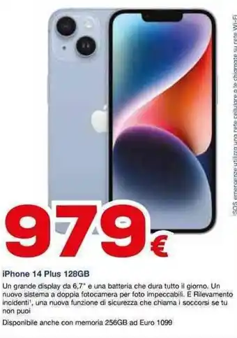 Euronics iPhone 14 Plus 128GB offerta