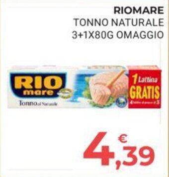 RIOMARE TONNO NATURALE 3+1X80G OMAGGIO