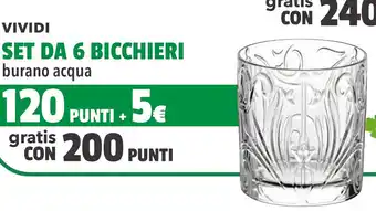 VIVIDI SET DA 6 BICCHIERI burano acqua