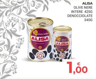 Eté ALISA OLIVE NERE INTERE 425G DENOCCIOLATE 340G offerta