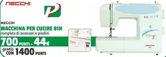 NECCHI MACCHINA PER CUCIRE 81N completa di accessori e piedini