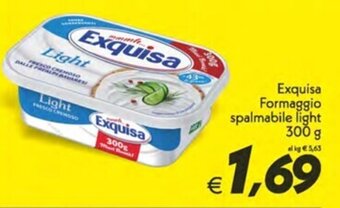 Iper Super Conveniente Exquisa Formaggio spalmabile light 300 g offerta