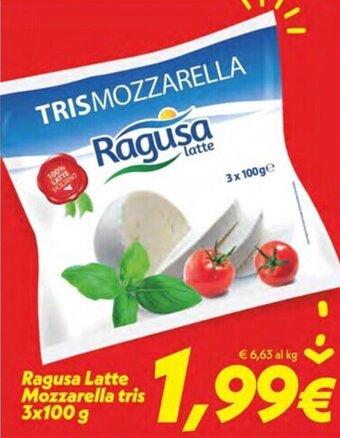 Iper Super Conveniente Ragusa Latte Mozzarella tris 3x100 g offerta
