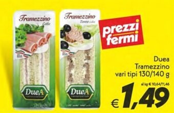 Iper Super Conveniente Duea Tramezzino vari tipi 130/140 g offerta