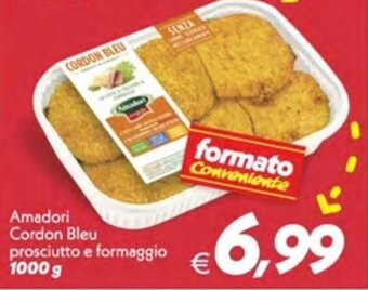 Iper Super Conveniente Amadori Cordon Bleu prosciutto e formaggio 1000 g offerta