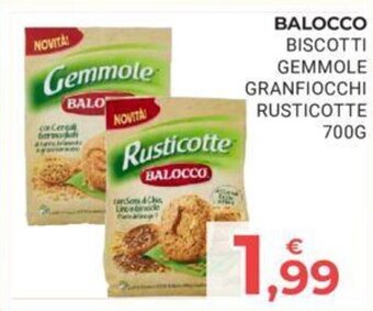 Eté BALOCCO BISCOTTI GEMMOLE GRANFIOCCHI RUSTICOTTE 700G offerta