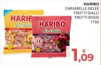 HARIBO CARAMELLE GELEE FRUTTI GIALLI FRUTTI ROSSI 175G