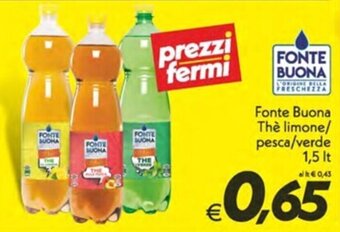 Iper Super Conveniente Fonte Buona The limone/ pesca/verde 1,5 lt offerta
